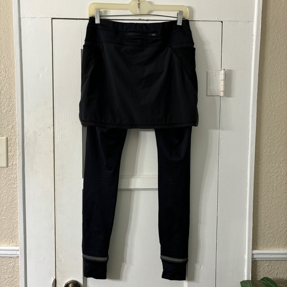 ATHLETA Pull On Power Peak 2 in 1 Skirted Leggings Lightweight Fleece Lined - Picture 8 of 12